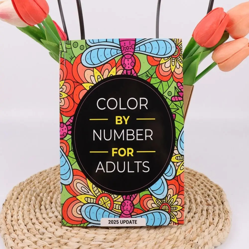 Color By Number Adult level Coloring Book - 190 Pages for Stress Relief & Relaxation