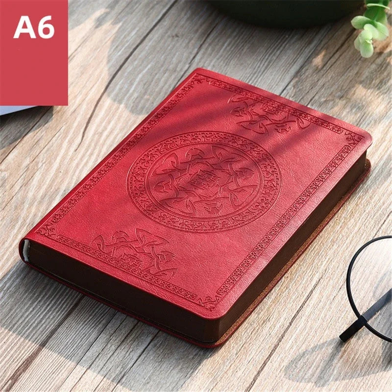 Vintage Pocket Leather Notebook - 280 Pages Portable Travel Journal & Diary