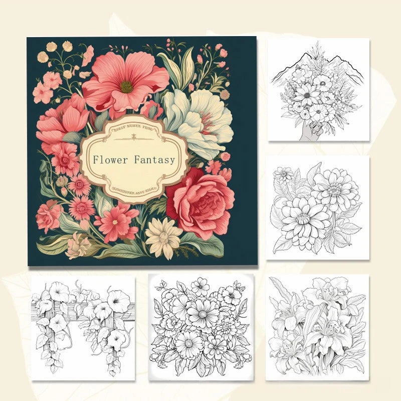 Floral Adult Coloring Book — Botanical Illustrations for Mindfulness & Creative Relaxation