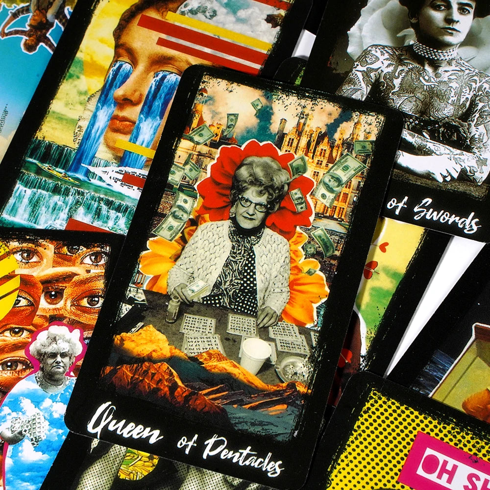 The Bad Ass Tarot Deck by Harley Spencer - 78 Cards | Pop Art Collage Tarot for Adults 18+ | Divination & Fortune Telling