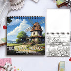 Beautiful Village – Adult Coloring Book | 32 Pages of Charming Countryside Scenes