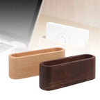 Wooden Business Card Holder - Premium Desk Organizer in Beech & Walnut