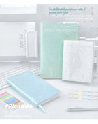 Planwith Undated Self-Fill Annual Planner – A5 / Mini / Week Style | PU Leather Cover, 96 Sheets | Start Anytime