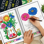 Color by Number Coloring Book for Adults — 20+ Pages of Calming, Guided Designs