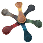 Vintage Leather Magnetic Bookmarks | Sophisticated Page Clips in 5 Classic Colors | Elegant Reading Gift