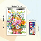 Adult Spiral Coloring Book - 30 Sheets Nature & Floral Themes | 11.2x8.3" Landscape Format | Birthday & Holiday Gift