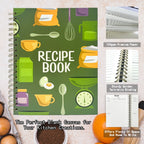80-Sheet Blank Recipe Notebook - My Recipe Book for Writing Your Own Recipes