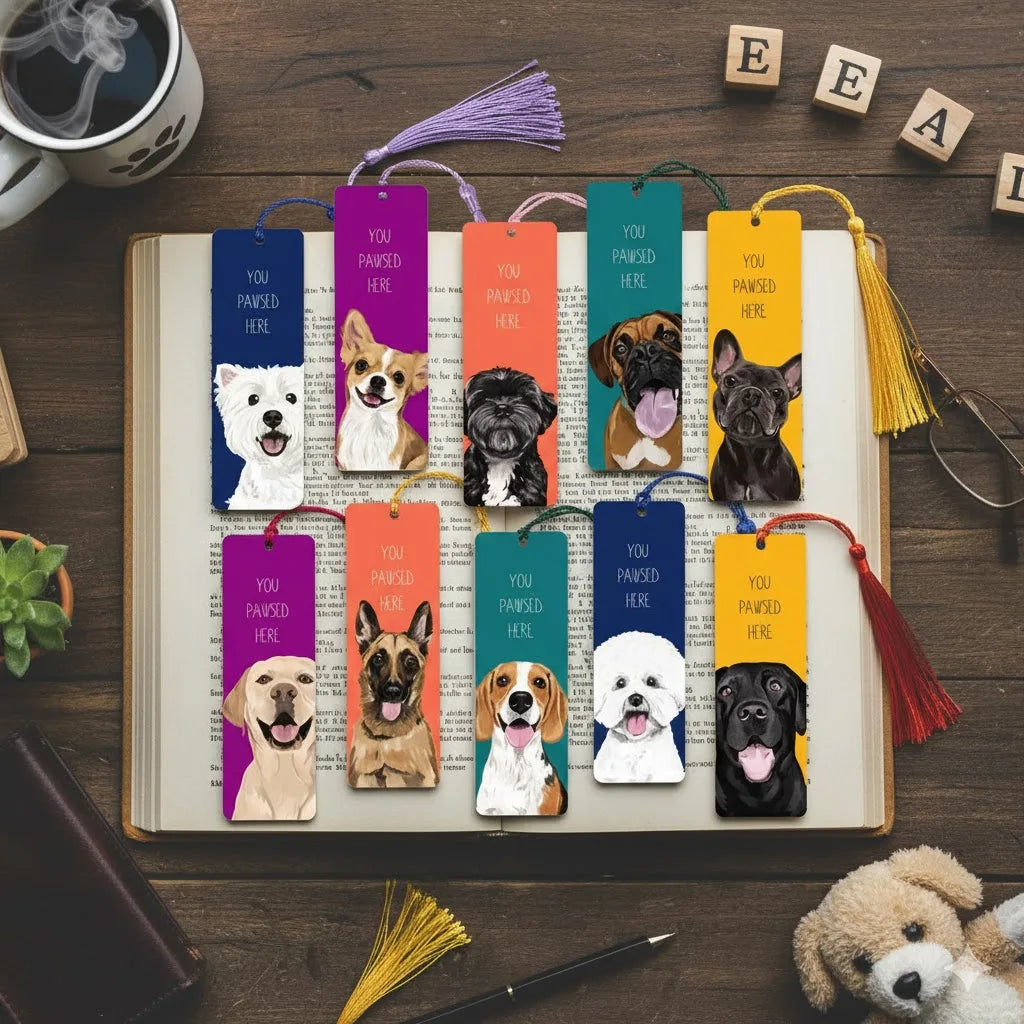 Cute Dog Bookmarks - Adorable Reading Accessories for Dog Lovers & Book Enthusiasts