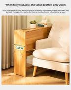 Foldable Bamboo Desk with Built-In Storage Shelf – No-Assembly Space-Saving Study & Computer Desk for Bedroom & Small Spaces
