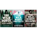 The Wild Robot Trilogy by Peter Brown - Complete 3-Book Set | DreamWorks Film