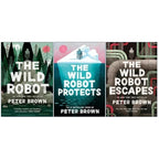 The Wild Robot Trilogy by Peter Brown - Complete 3-Book Set | DreamWorks Film