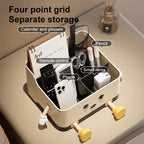 Desktop Organizer Box - 4-Compartment Multi-Use Storage | Standing or Sitting Design | Office, Dorm & Home