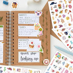 Monthly Calendar Stickers – 4 Sheets, 195 Stickers | Seasonal & Holiday Designs for Planners, Journals & Scrapbooks