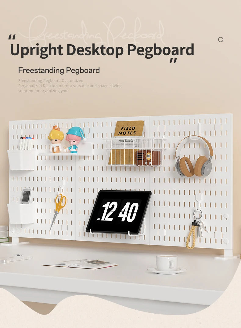 Modular Pegboard Organizer System – Wall & Desk Mountable | Boards, Mounting Kits & Accessories