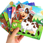 Wooden 3D Cartoon Puzzle — Montessori Educational Toy for Toddlers & Kids Ages 3–6