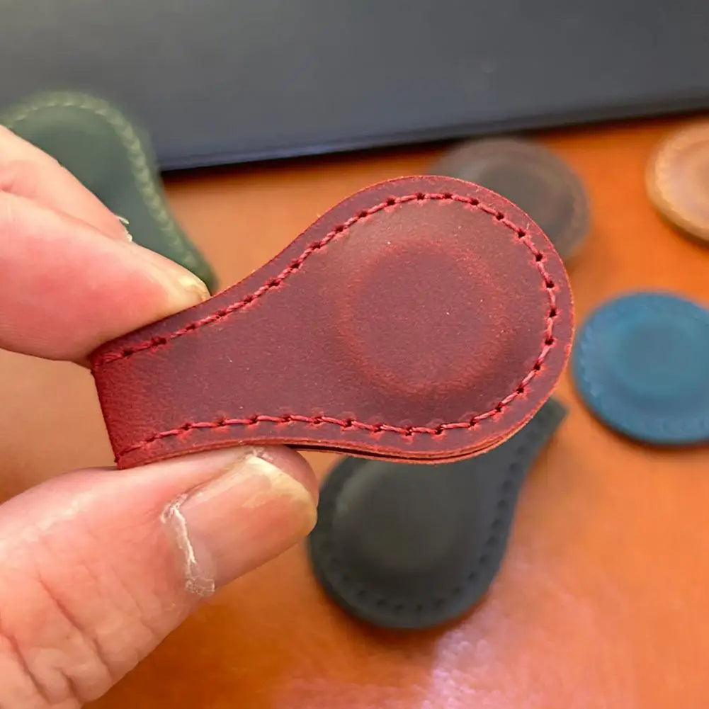 Vintage Leather Magnetic Bookmarks | Sophisticated Page Clips in 5 Classic Colors | Elegant Reading Gift