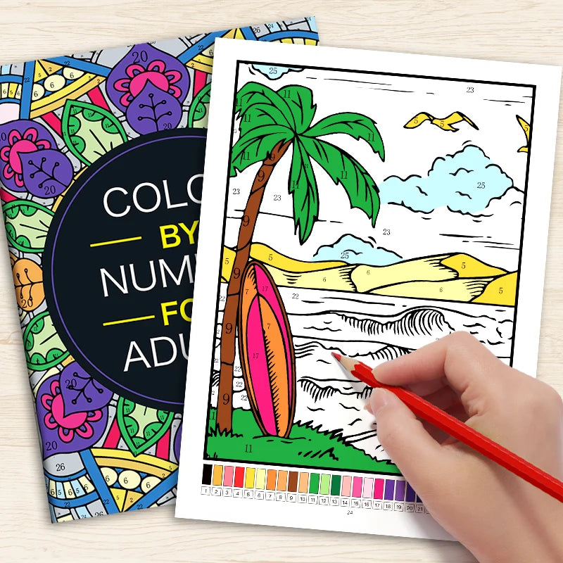 Color by Number Coloring Book for Adults — 20+ Pages of Calming, Guided Designs