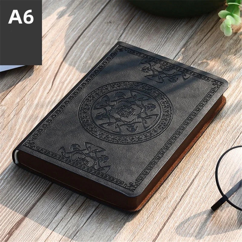 Vintage Pocket Leather Notebook - 280 Pages Portable Travel Journal & Diary