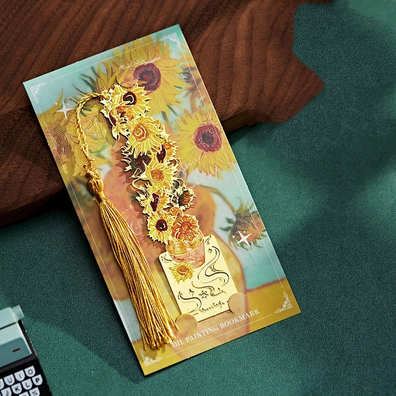 Van Gogh Art Bookmarks | Vintage Metal Bookmarks with Tassel