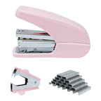 7-Piece Stationery Kit – Stapler, Tape Dispenser, Scissors, Clips & More | Purple, Black, Pink & Green